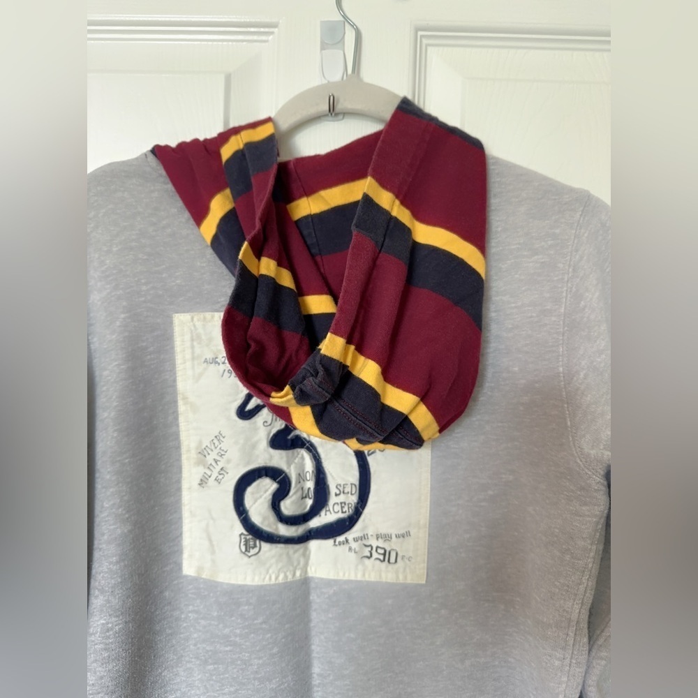 Polo by Ralph Lauren Gray Top with Maroon and Yellow Accents - Picture 10 of 11